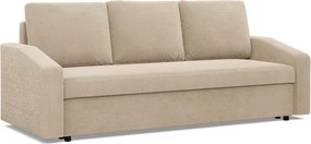 Zeus kanapéágy, kordbársony, bonell töltet, döntött kartámasz, bézs