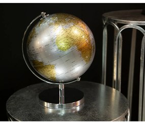 Globe ezüst-aranyszínű asztali dekoráció, magasság 28 cm - Mauro Ferretti