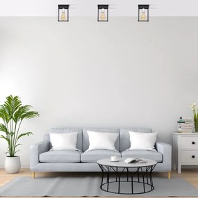 Mennyezeti lámpa FINN 1xE27/15W/230V fekete/króm