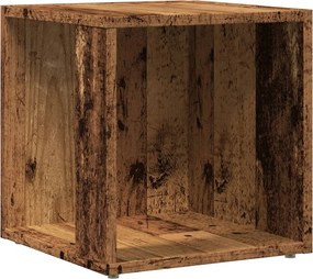 vidaXL antik fa színű szerelt fa kisasztal 33 x 33 x 34 cm