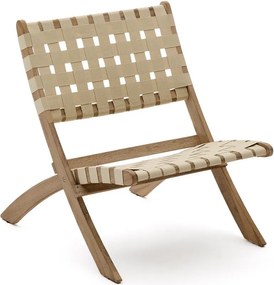 Natúr színű tömörfa kerti fotel Chabeli – Kave Home