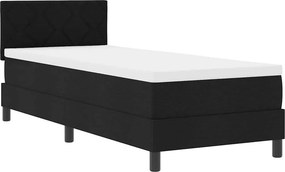 vidaXL Boxrugós ágy matracmal leddel Fekete 80 x 200 cm szövet