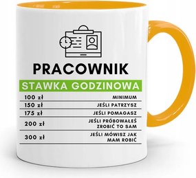 Munkavállalóknak Sárga Bögre Óradíj fényképes nyomtatással