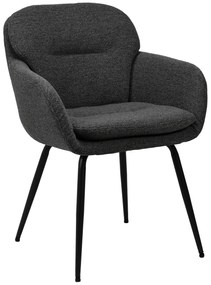 MAZZONI EXPORT GEORGIA Antracitszürke (Monza 130 szövet) - MODERN KÁRPITOZOTT BOUCLÉ SZÉK NAPPALIBA/ÉTKEZŐBE/LOFT IRODÁBA