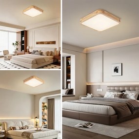 Brilagi - dimmelhető LED lámpa WOODLINE SQUARE LED/48W/230V tölgy 40x40 cm + távirányító