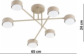 Brilagi - LED felületre szerelt csillár MONO 6xGX53/12W/230V bézs