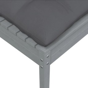 7 részes tömör fenyőfa kerti ülőgarnitúra párnákkal