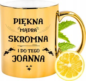 Prémium Arany Csillogó Bögre Johannának Ajándék Nyomtatott Fotóval