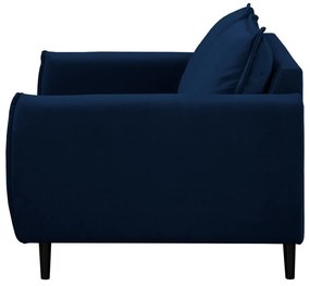 Sötétkék bársony kanapé 138 cm Juli – Ropez