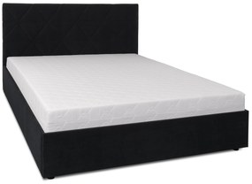 Franciaágy 160 cm Botones (fekete) (ágyráccsal). 1116776