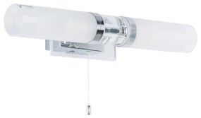 ITALUX-MB030101-2C HOOK króm fürdőszoba tükörvilágítás 2XE14 40W ↕120mm ↔10X370mm IP44