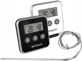 Elektronikus kulináris hőmérő fehér/fekete 0+2