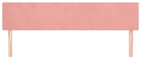 2 db rózsaszín bársony fejtámla 90 x 5 x 78/88 cm