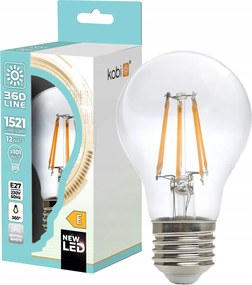 Led izzó E27 Golyó 12W 1521lm 4000K Semleges 360° Filament Line