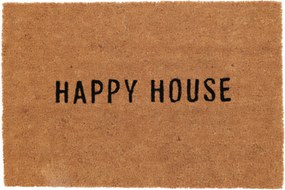 Lábtörlő Kókuszbarna Felirattal 59 x 39 cm Csúszásgátló Az Ajtó Alatt