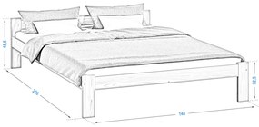 Fa ágy 140x200 Isao VitBed fenyő