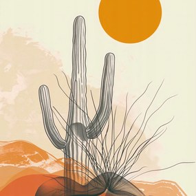 Poszter 20x20cm Sivatagi magány