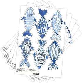 DW1NK4 Falmatrica tengeri állatokkal, tengeri hal motívum 5 lap