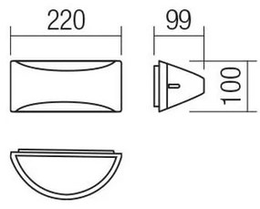 Redo 90192 - LED Kültéri fali lámpa SCUDO LED/10W/230V 3000K IP54 barna