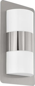 EGLO 98085 CISTIERNA Modern Kültéri Fali Lámpa Fehér, Ezüst E27 IP44