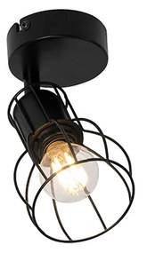 Modern fali lámpa fekete acél állítható - Botu