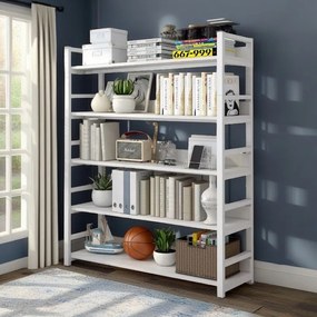 Fém vázas polcos szekrény 5 polcos 60x30x182cm fekete PG04-4