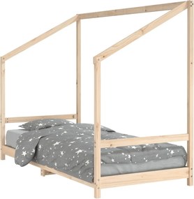 vidaXL tömör fenyőfa gyerekágykeret 90 x 190 cm