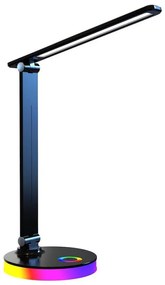 Milagro LED RGBW Asztali lámpa BRUNO LED/5W/5V 3000/4500/6000K fekete MI2599
