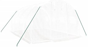 fehér acélvázas melegház 12 m² 4 x 3 x 2 m