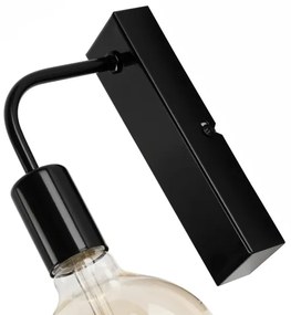 Fali lámpa ASTRID 1xE27/60W/230V fényes fekete