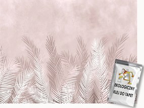 Fotótapéta Flizelina Dekoráció Pálmalevelek Toll Beton Boho 250x175 ragasztó