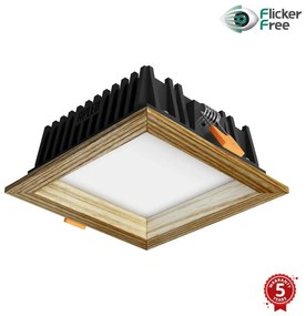 APLED - LED Lámpa SQUARE WOODLINE LED/6W/230V 4000K 12x12 cm kőris tömör fa