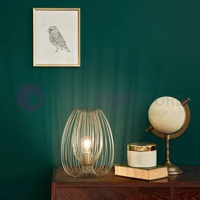 Fabas Luce 3677-34-225 - Asztali lámpa CAMP 1xE27/40W/230V arany