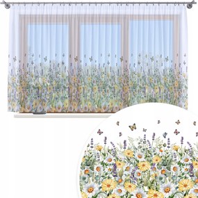 Függöny Kész Fátyol 500X150 Festett Mintás Béka Szalag Függöny 807