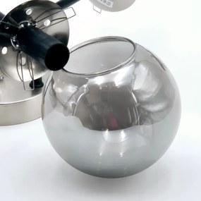 Brilagi - Felületre szerelhető csillár MALIVA 6xE14/15W/230V matt króm/füstszínű