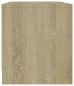 sonoma tölgy színű szerelt fa TV-szekrény 90x35x40 cm