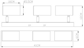 Globo 57911-3P - spotlámpa ROBBY 3xGU10/25W/230V narancs