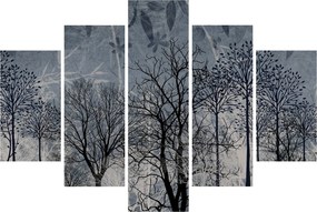 Kép - Fa sziluettek levelekkel (150x105 cm)
