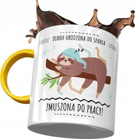 Sárga Bögre Diana Barátnő Feleség Ajándék Nyomtatott Fotóval