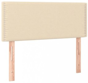 krémszínű szövet LED-es fejtámla 100x5x78/88 cm