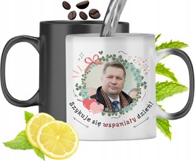 Mágikus Bögre Fekete Színváltós, fényképes nyomattal