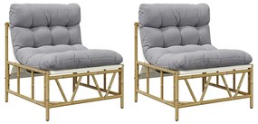 vidaXL Kerti Szék 2 pcs Világosszürke 75 x 75 x 71 cm Acél