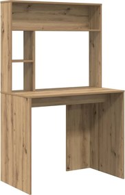 vidaXL Asztal polcokkal Artisan tölgy 91 x 50 x 149 cm Faanyag