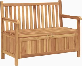 vidaXL pad tárolóval ajtóval Barna 114 x 60 x 90 cm Tömör Teakfa