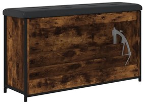 füstös tölgy színű cipőpad lehajtható fiókkal 102x32x56 cm