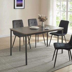[en.casa] Étkezőasztal Lindesberg 4 személyes 120x70 cm szürke