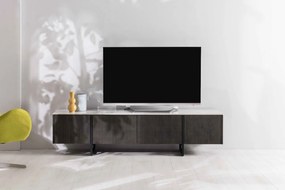 ALPHA modern TV-szekrény - sötét tölgy/calacatta márvány