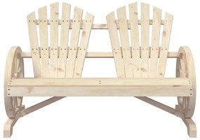 2 személyes tömör fenyőfa kerti Adirondack szék