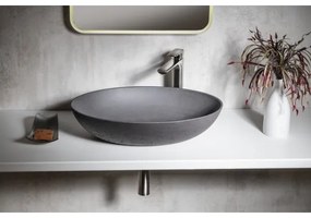 Sapho - FORMIGO ráültethető mosdó 60x40 cm, beton/antracit