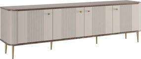 Vesper 4D TV szekrény 187 cm - kasmír / dió / arany lábak